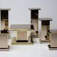 Set of six Hollywood Regency pedestals
