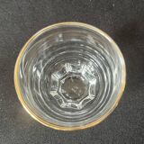 Lot de 6 verres en verre doré à l'or fin - vintage 1940 - verres à liqueur