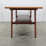 Danish Mid Century Teak Coffee Table with Shelf, 1960s