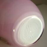 Vase rose, Murano Kristall Mery, verre soufflé avec inclusions