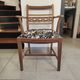 Vintage wooden armchair – Jungle chic fabric seat
