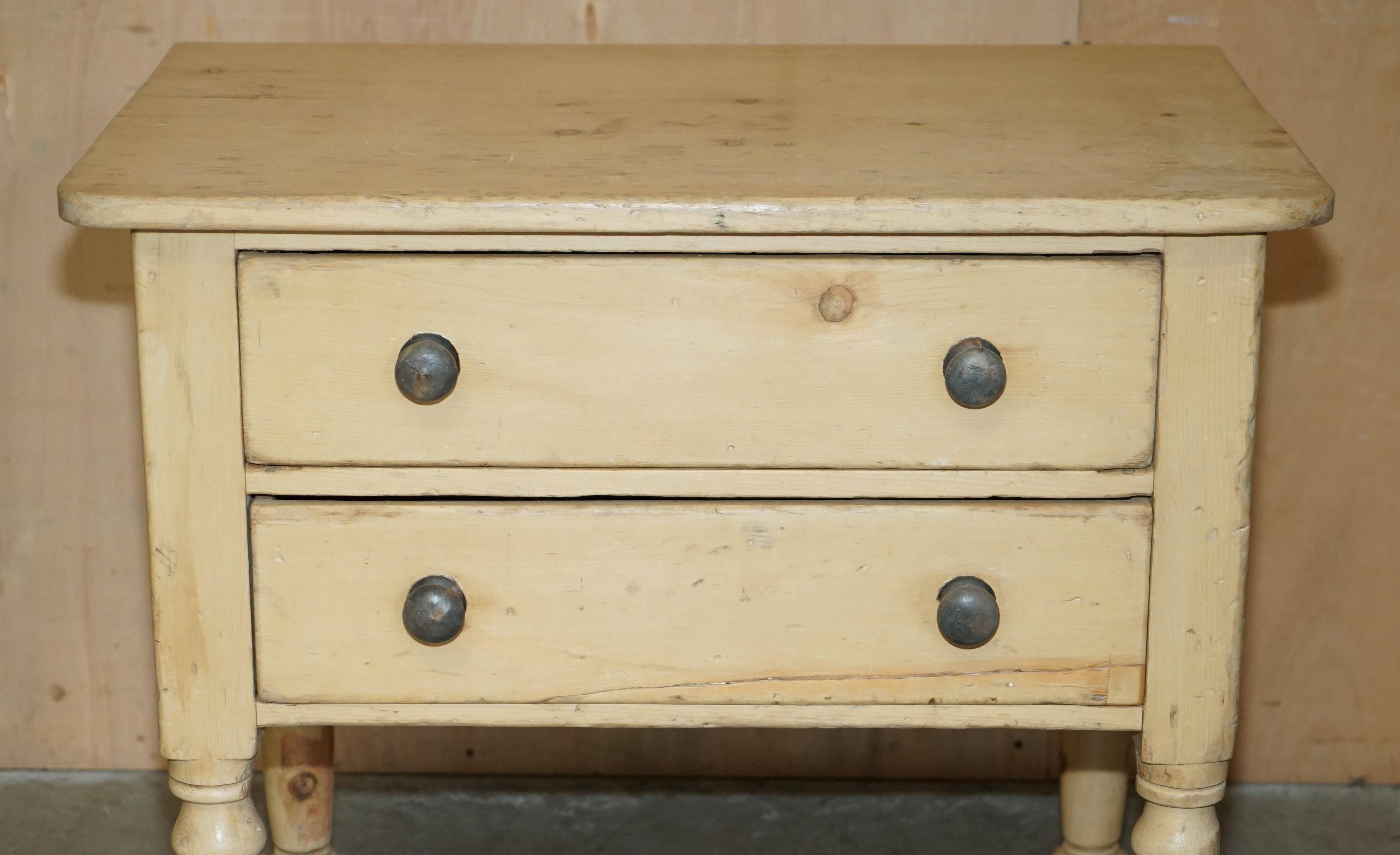 Georgian Governess Drawers Circa 1800 Pine Sideboard