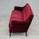1960s, Danish 3 seater sofa, original good condition, furniture velour, beech wood .