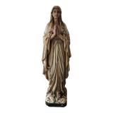 Large & Old Virgin in Plaster Signed Pieraccini