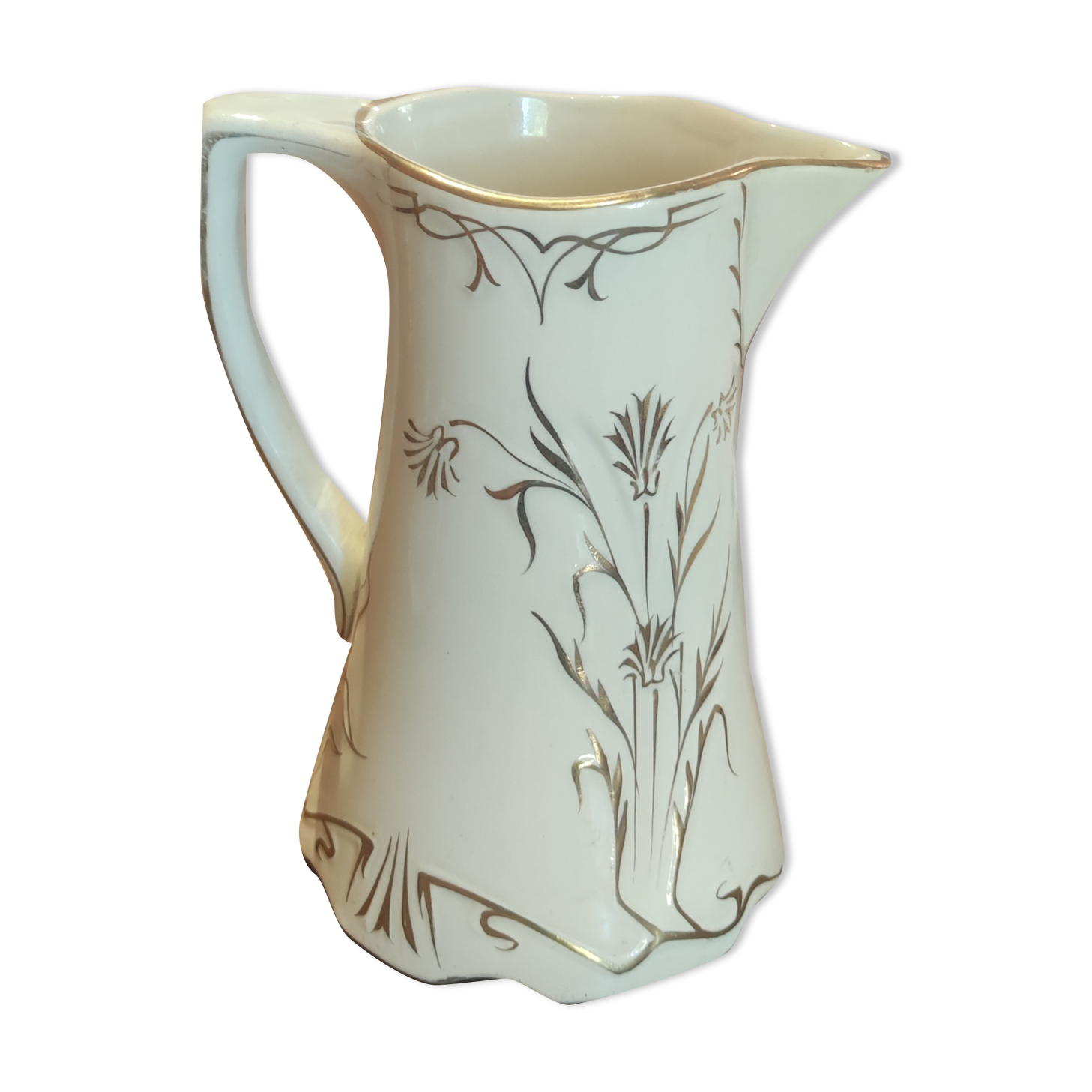Old ceramic pitcher Saint Amand & Hamage