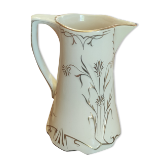 Old ceramic pitcher Saint Amand & Hamage