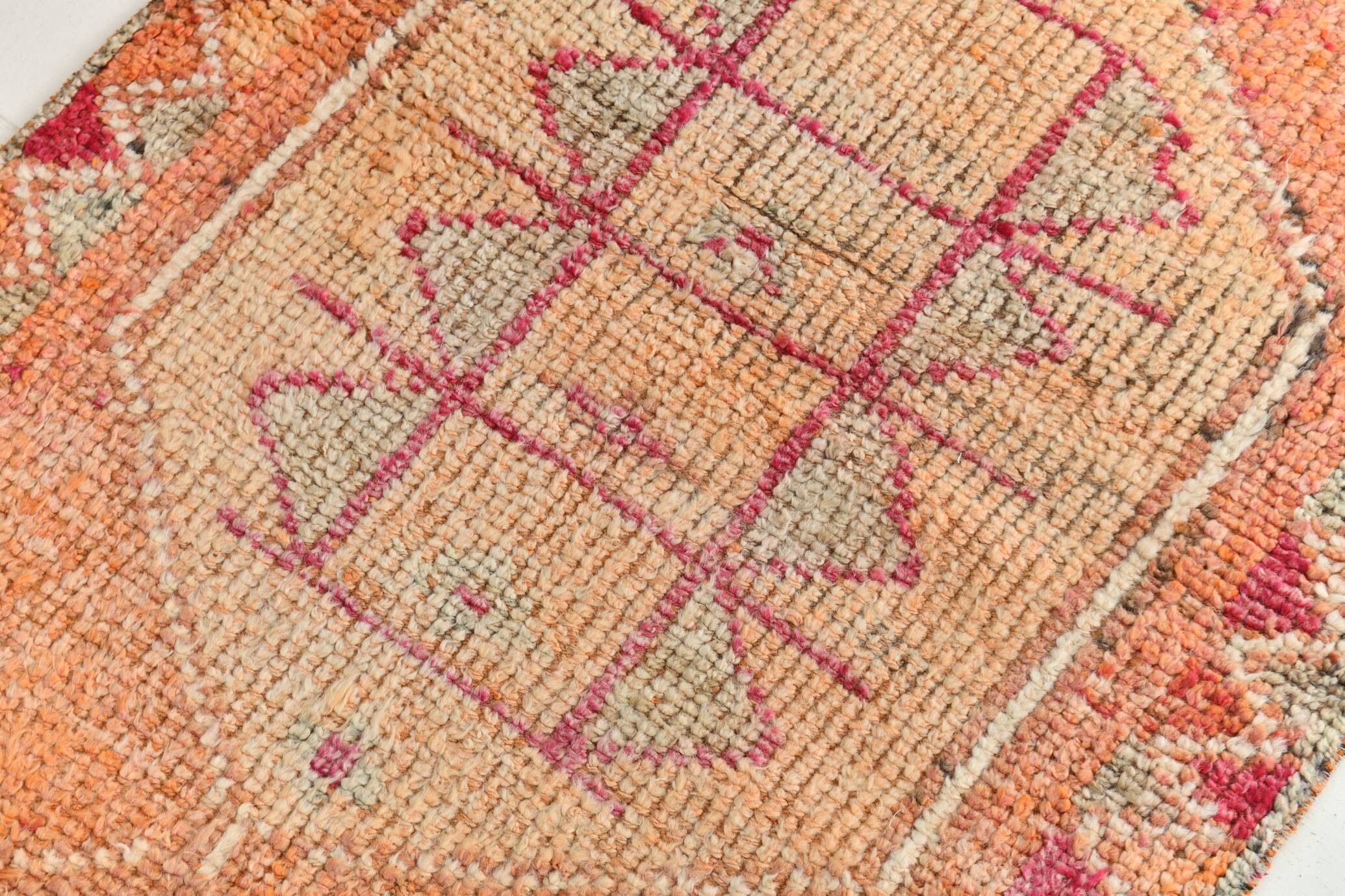 Tapis de couloir vintage aux couleurs douces, 91 x 295 cm