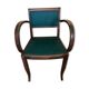 Fauteuil bridge vert années 50