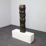 Sculpture in Carved Wood “Totem” by Mario Orsogna, 1977