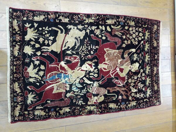 Tapis scène de chasse  165x100cm