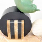 Sculpture Art Déco en marbre, onyx et épeautre