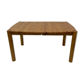 Rainer Daumiller extendable pine wood dining table , 1970’s