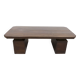 1960s Brutalist style rectangular coffee table with cut corners