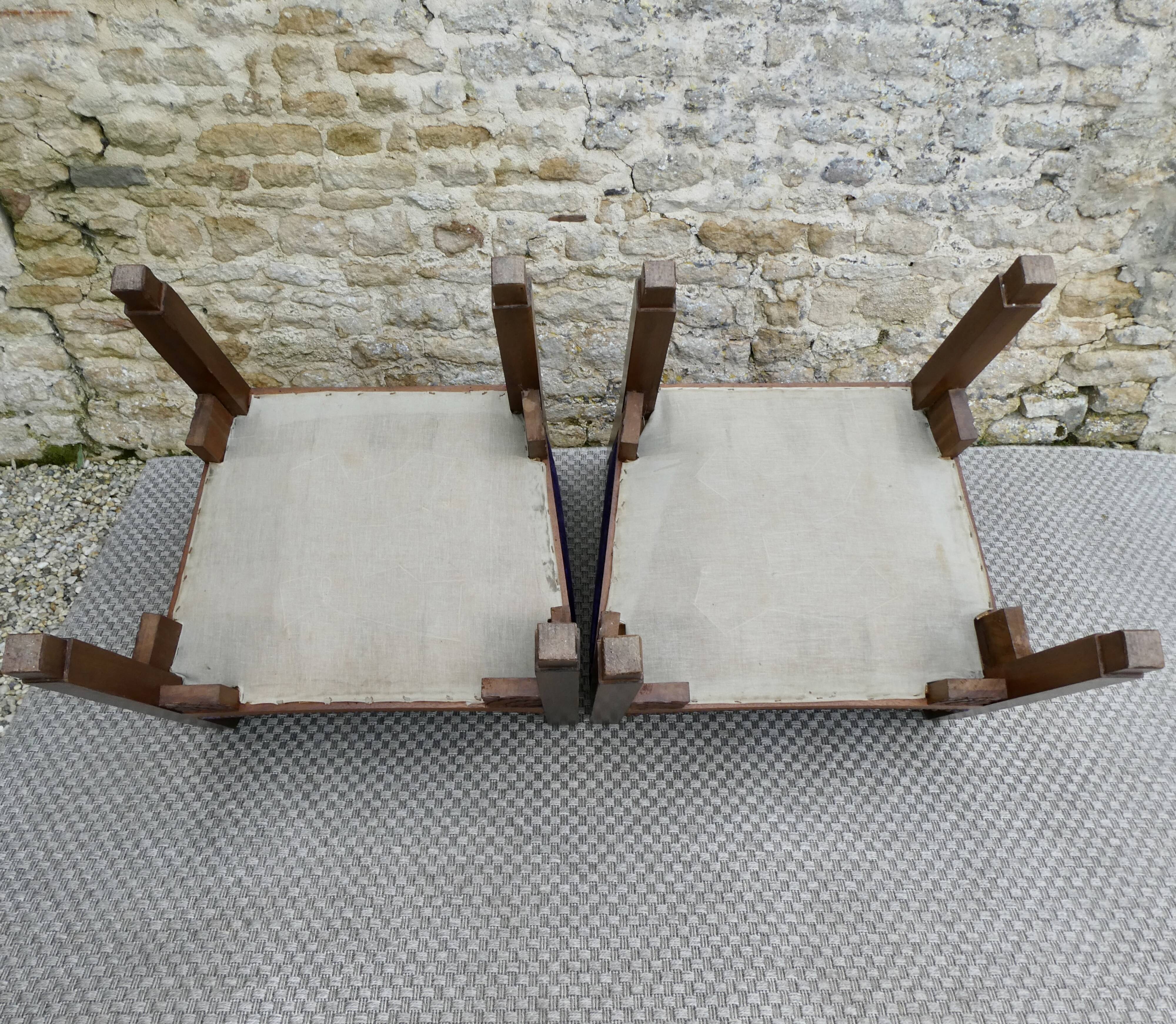 Pair of oak armchairs, Amsterdam School, 1930s