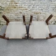 Paire de fauteuils en chêne, Ecole d'Amsterdam, années 30
