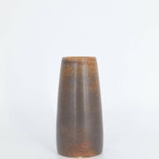 Small modern Scandinavian collection vase in chocolate stoneware from the mid-century by Gunnar Borg.