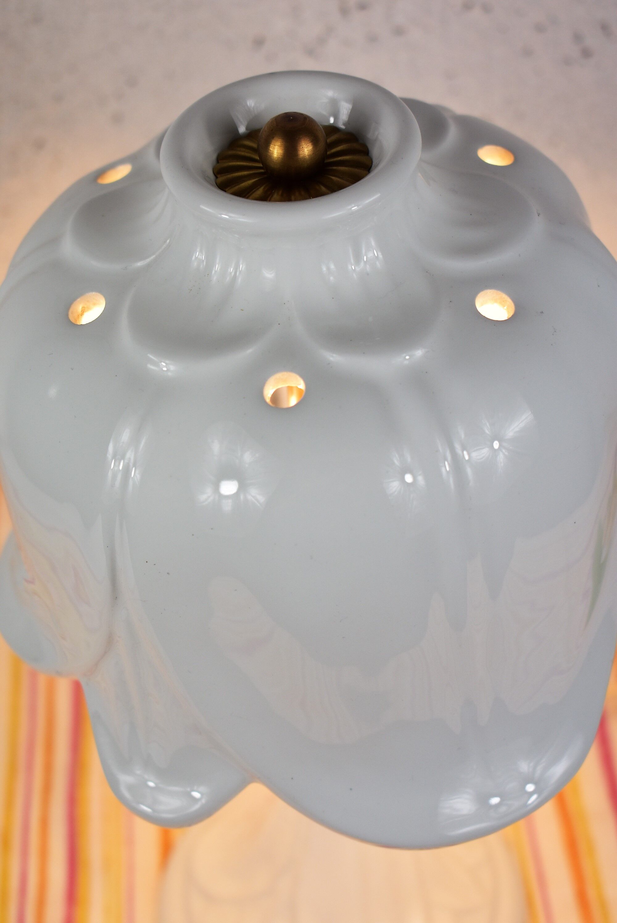 Italian ceramic white lamp