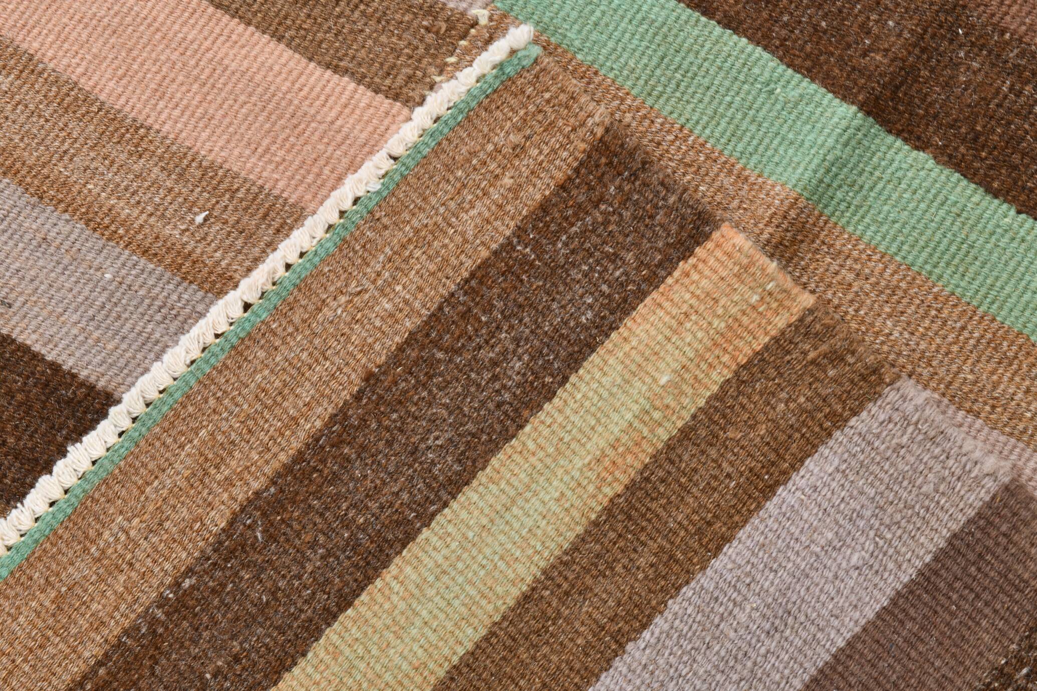 7x10 Soft Color Pastel Brown Vintage Rug, 210x291Cm SK 2356