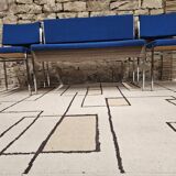 Banc et ses deux chaises vintage 1970