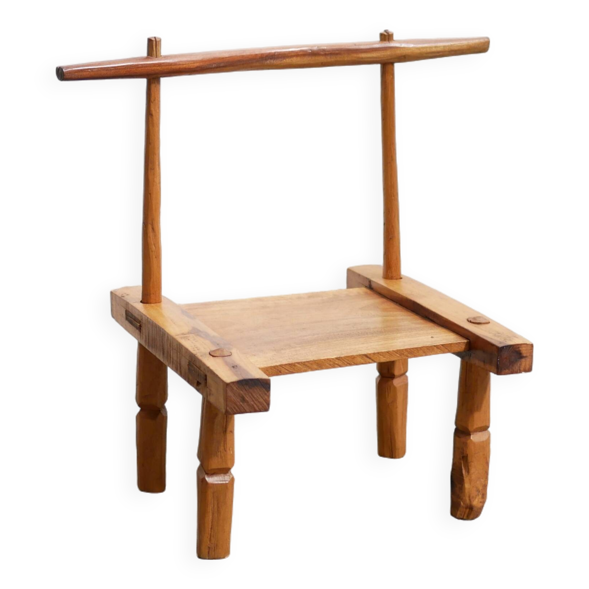 Antique Brutalist African Chair