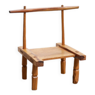 Antique Brutalist African Chair