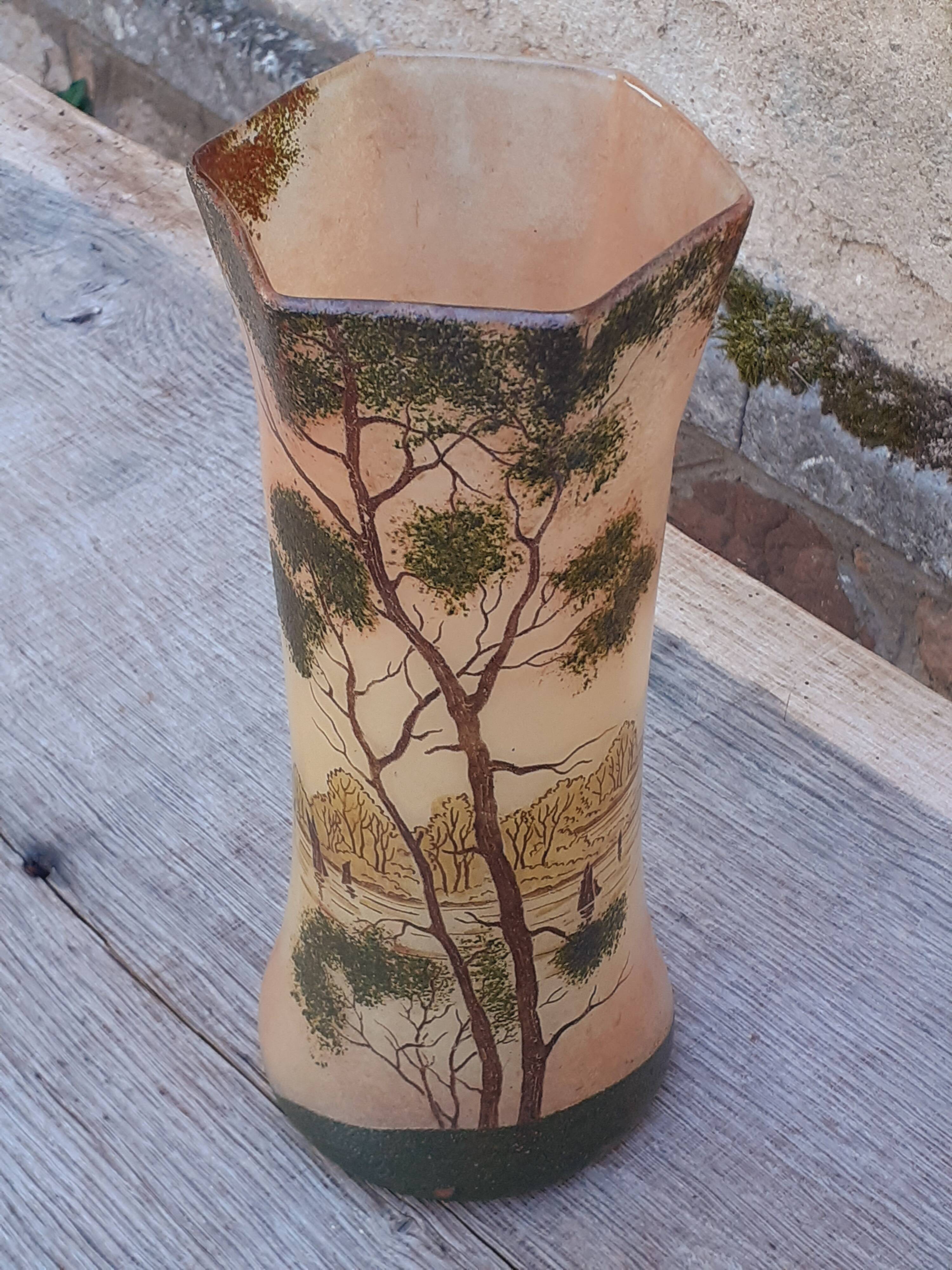 Art Nouveau style vase by Legras