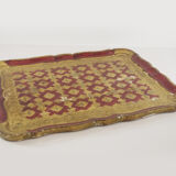 Tray florentine style checkered pattern