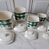Série de 5 pots à épice Givors années 30