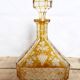 Engraved and cut crystal decanter