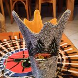 Ceramic vase signed Tess vintage