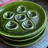 Snail plates, set of 4