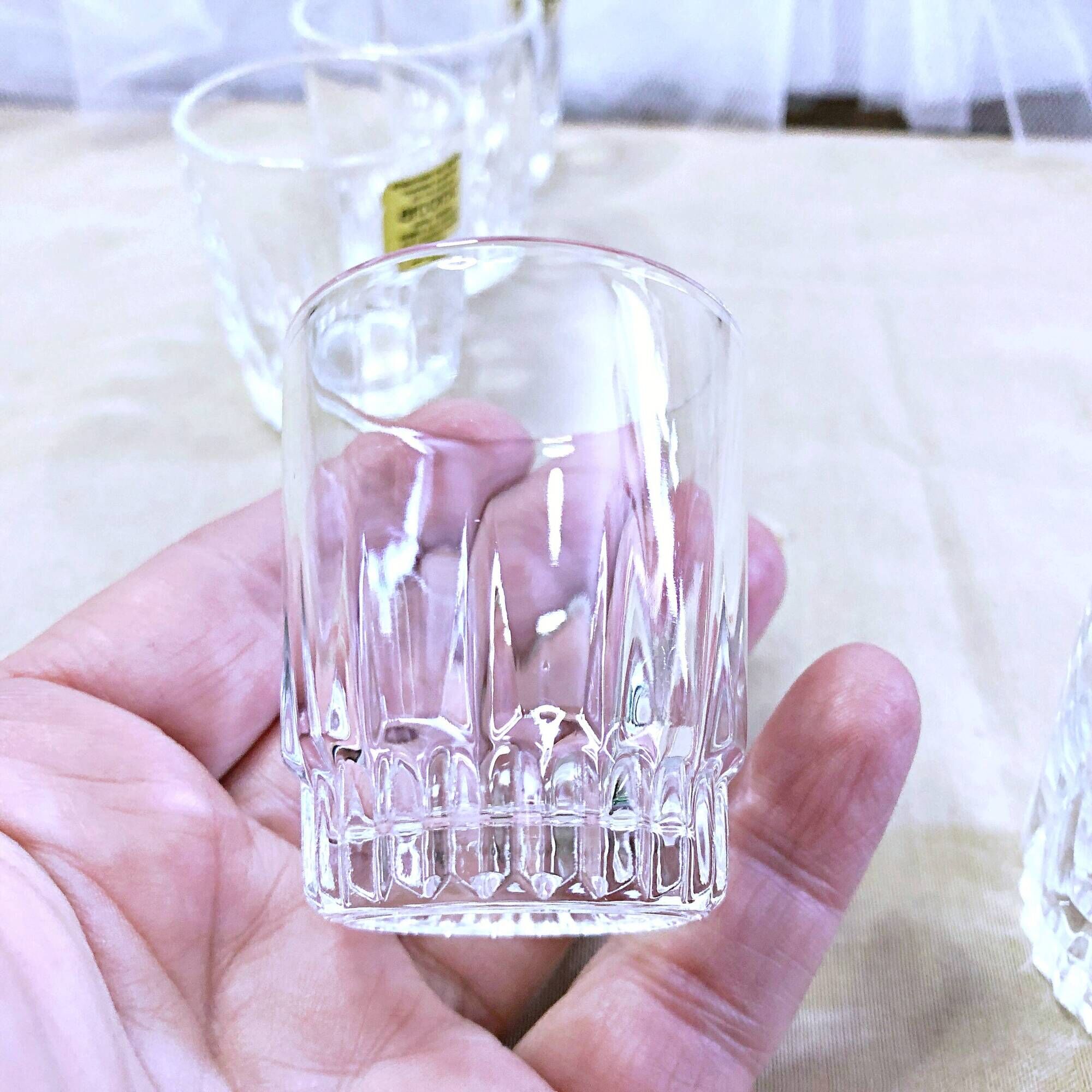 8 small liquor glasses in tempered glass france arcoroc