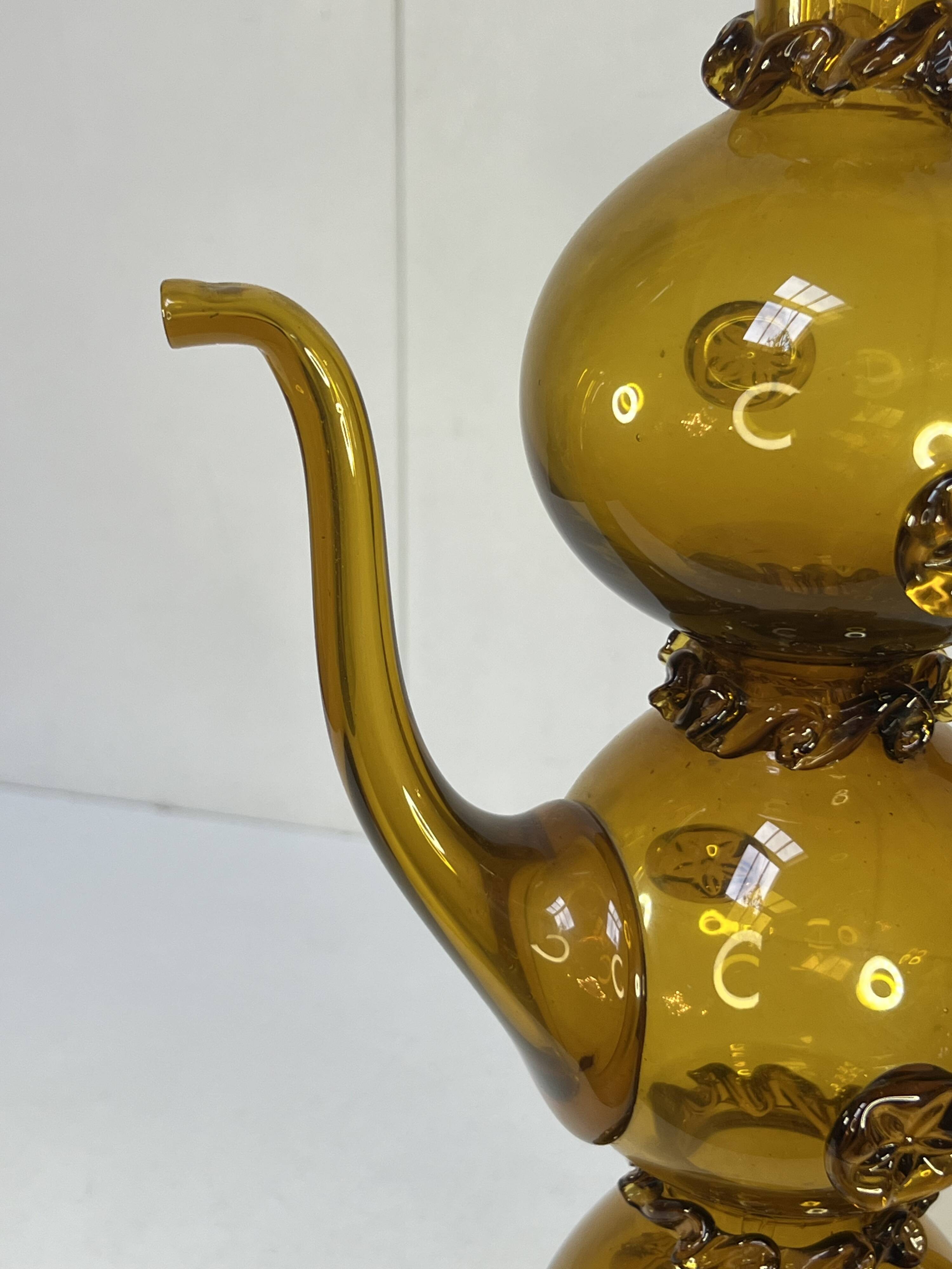 Large 20th century blown glass bottle