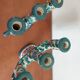 Pair of Monaco Cerart candlesticks floral decor 1950 1960