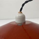 Old red enamelled industrial suspension 30 cm