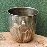 Art deco champagne bucket in silver metal