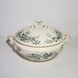 Earthenware tureen from Salins model Cyclamen