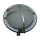 Ancient enamelled wall light white blue border 30cm diameter.