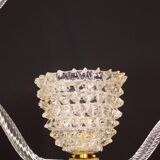 Charming clear rostrato Murano glass chandelier by Barovier & Toso, 1940s