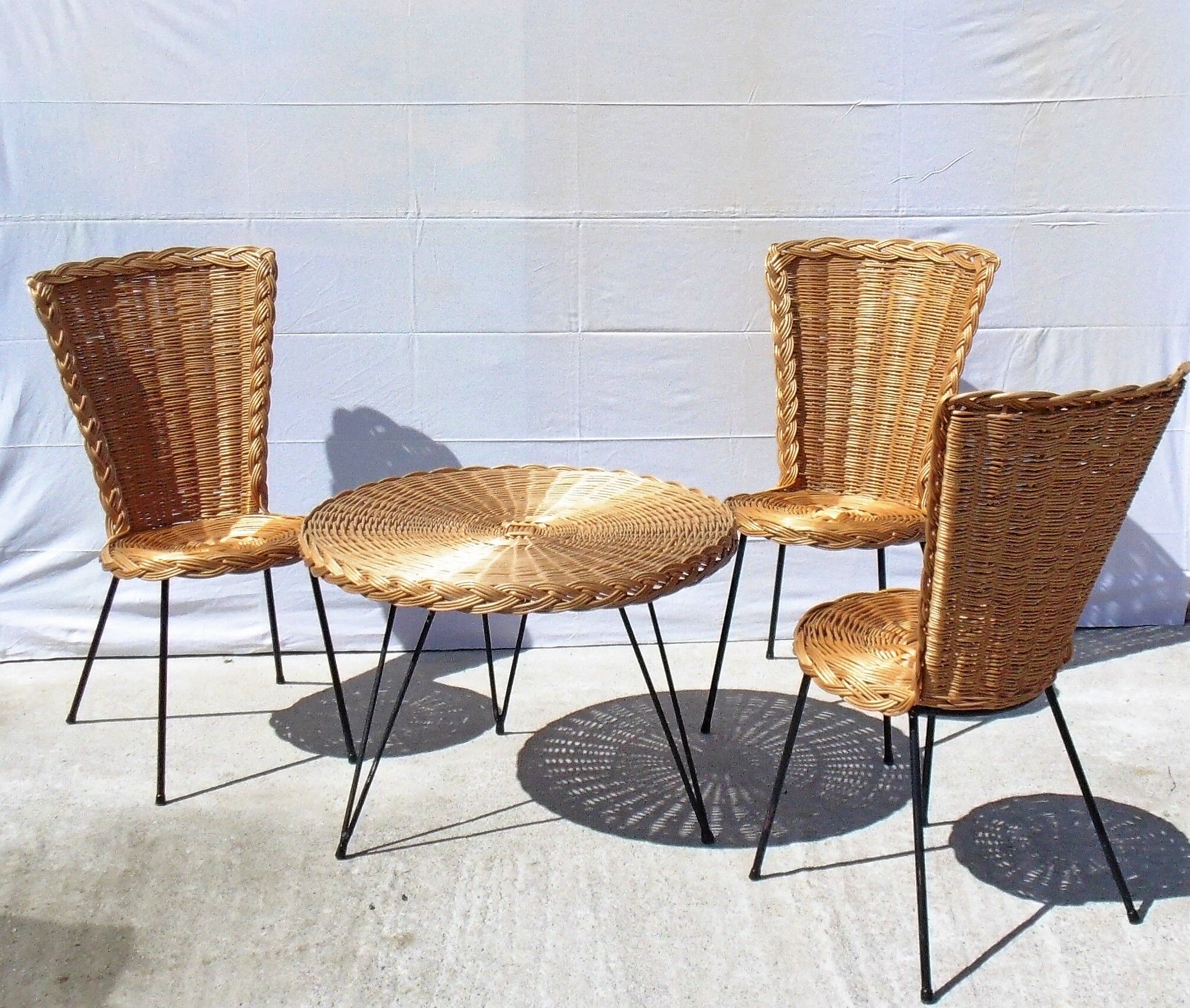 Wicker and rattan garden furniture 1960