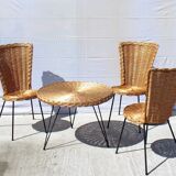 Wicker and rattan garden furniture 1960