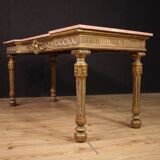 20th century Italian lacquered console table with marble top