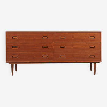 Midcentury Danish sideboard with 6 drawers in teak by Dyrlund 1960s