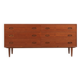 Midcentury Danish sideboard with 6 drawers in teak by Dyrlund 1960s