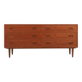 Midcentury Danish sideboard with 6 drawers in teak by Dyrlund 1960s