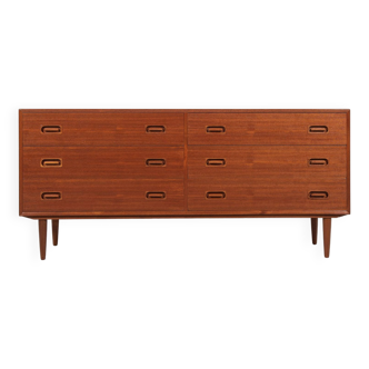 Midcentury Danish sideboard with 6 drawers in teak by Dyrlund 1960s