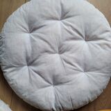 Pair of rattan poufs