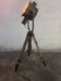 Industrial spotlight floor lamp on tripod PZO STG 4, Poland, 1970s