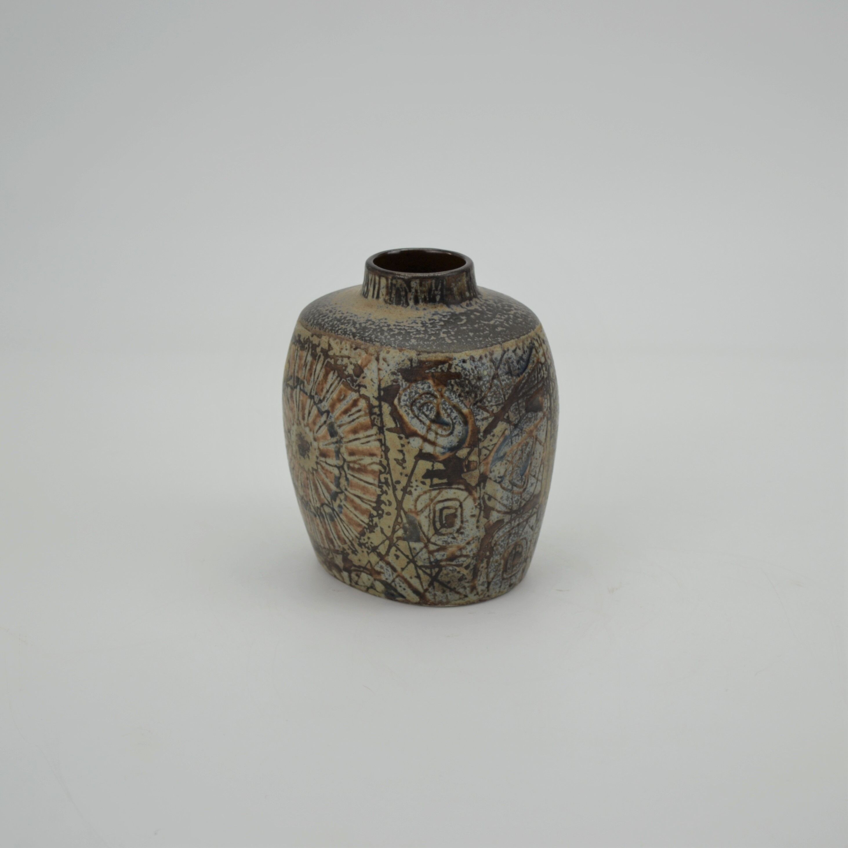 Earthenware vase from the Baca series by Nils Thorsson for Royal Copenhagen