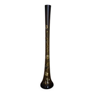 Large 50 cm high single-flower vase signed Arion